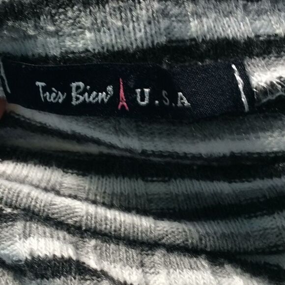 Tres Bien USA Striped Sweater Dress Poly blend L. - Picture 4 of 5